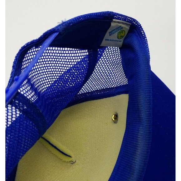 VTG "Hawaii 93" & Pearl Harbor Pin Trucker Hat Snapback Mesh Cap Blue 1993 OSFA - Picture 6 of 6